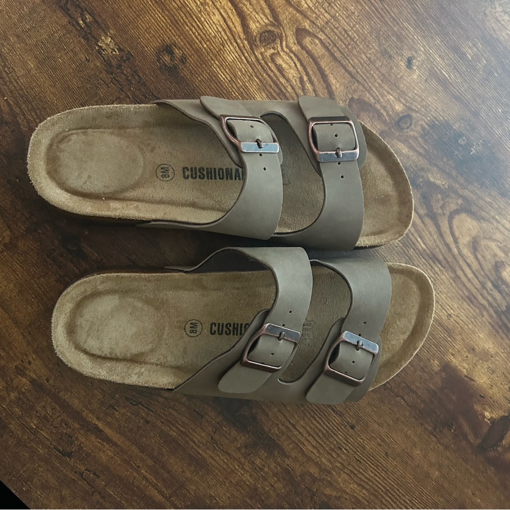 Cushionaire Brown Double Strap Sandals